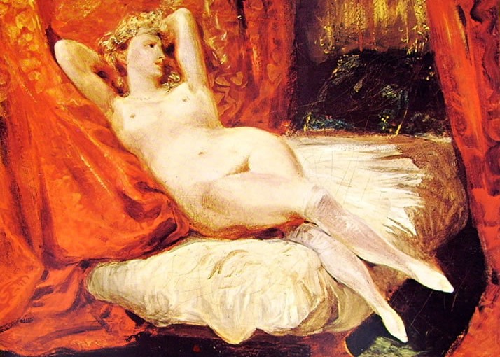 Il celebre nudo dalle calze bianche di Delacroix